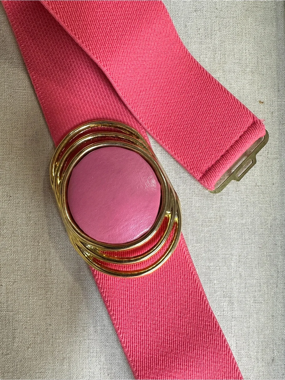Vintage 80’s Pink Women's Stretch Belt-one size